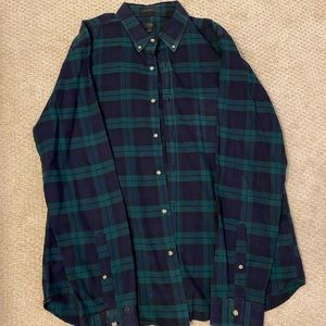 Men’s J. Crew button down shirt; Tartan Plaid; Sz XL